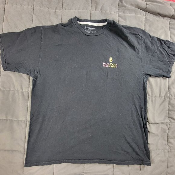 Volcom Peace Is Progress Mens XL Black Short Sleeve Tshirt Casual Outdoors Comfo - Picture 2 of 8